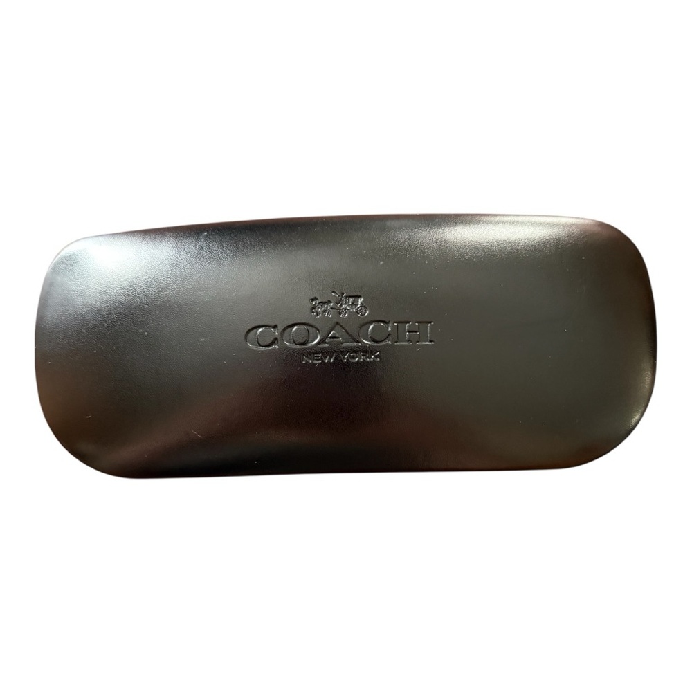 Coach Black Leather Eyeglasses Sunglasses Hard Case